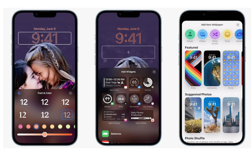 iOS 16.1 Cập nhật hình nền trên iPhone