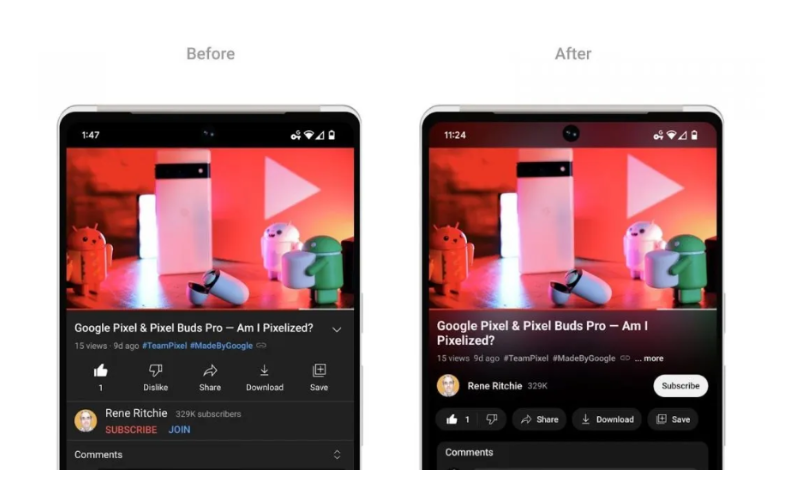 Youtube chính thức cập nhật giao diện mới Nút đăng ký cũng được làm mới với màu nền đen