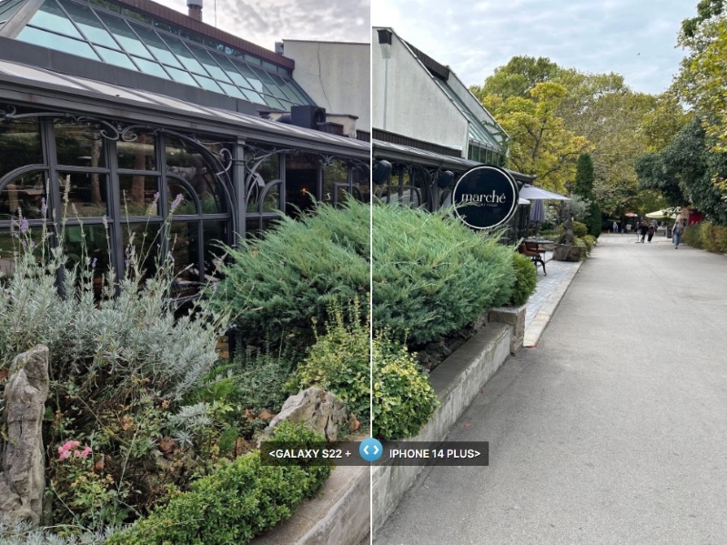 So sánh iPhone 14 Plus và Samsung Galaxy S22+ Ảnh được chụp bằng camera chính