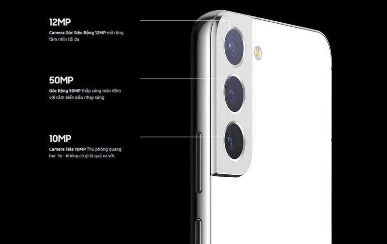 Chỉ số về camera giữa S22 và S22+ tương tự nhau