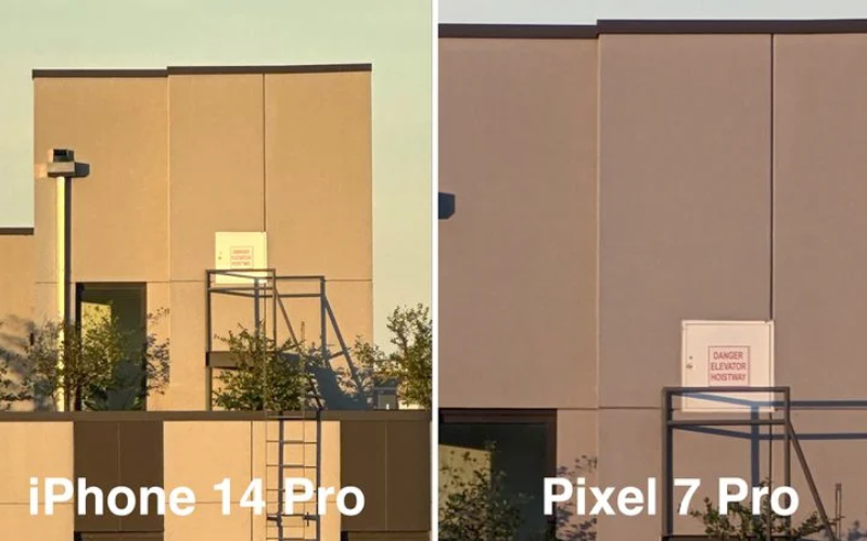 Độ bão hòa giữa Pixel 7 Pro vs. iPhone 14 Pro Max