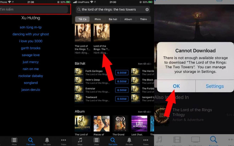 24 cách giúp bạn không còn lo hết dung lượng trên iPhone 14 Tải phim trên iTunes Store