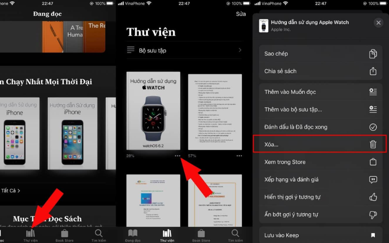 24 cách giúp bạn không còn lo hết dung lượng trên iPhone 14 Xóa bỏ sách không đọc