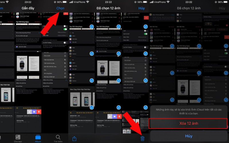 24 cách giúp bạn không còn lo hết dung lượng trên iPhone 14 Xóa đi hình ảnh không quan trọng