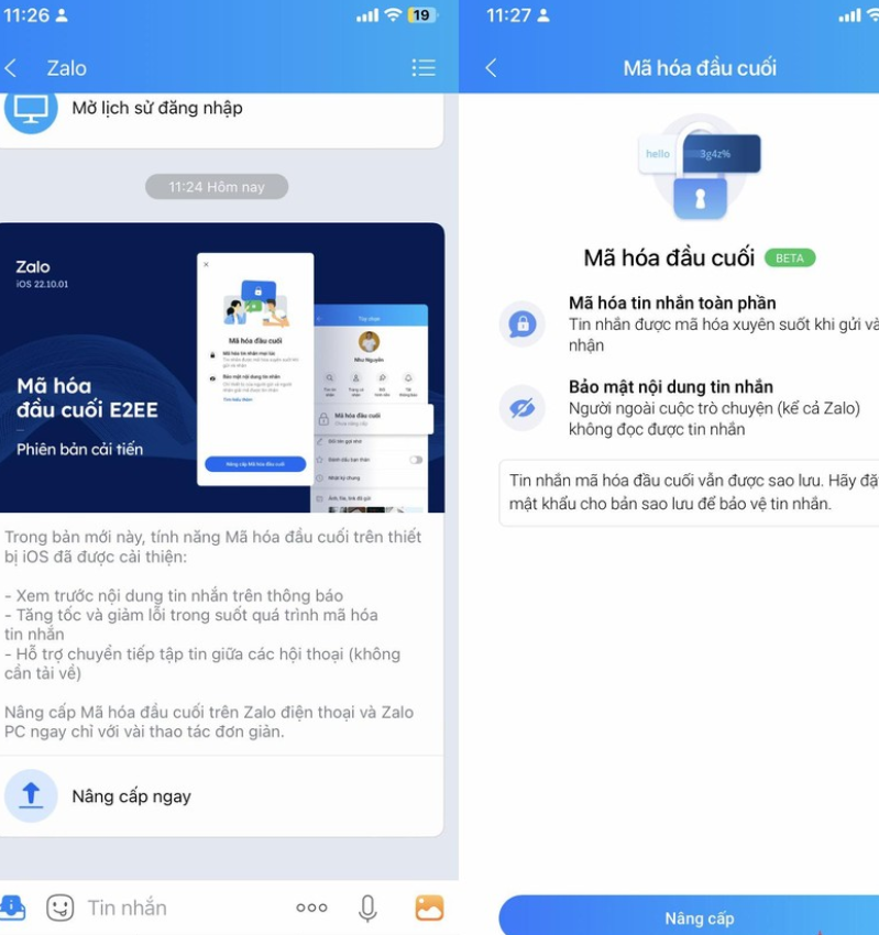 bạn đã có thể cập nhật ngay tính năng E2EE