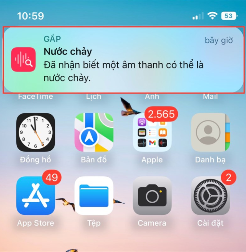 iOS 16 Âm thanh cảnh báo