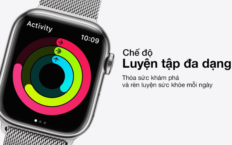 Cải tiến thêm nhiều bài tập thể dục trên Apple Watch Series 7 LTE 41mm viền thép