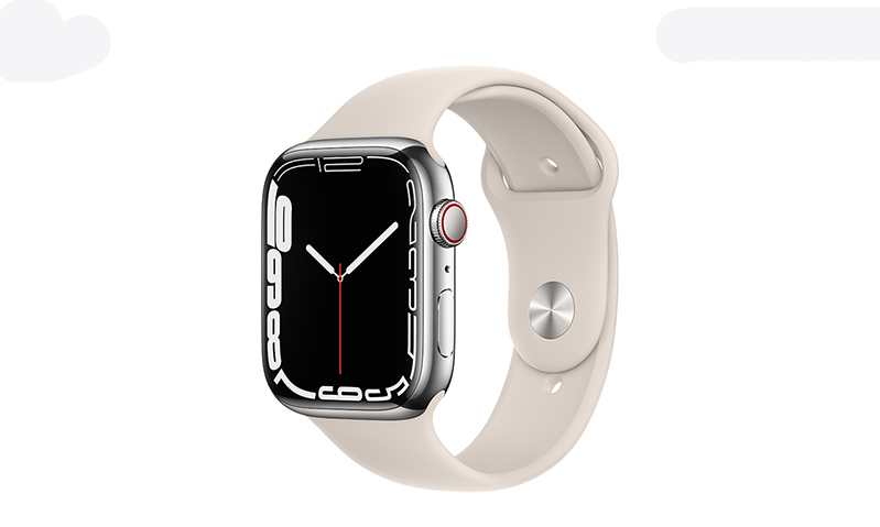 Apple Watch Series 7 LTE 45mm viền thép dây cao su Apple Watch Series 7 LTE 45mm viền thép dây cao su