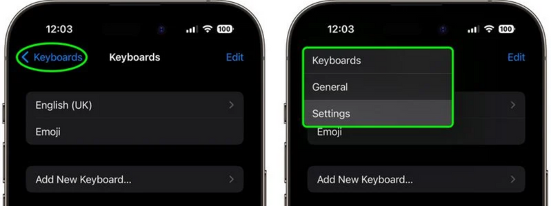 iPhone 14 Nhấn và giữ các nút quay lại