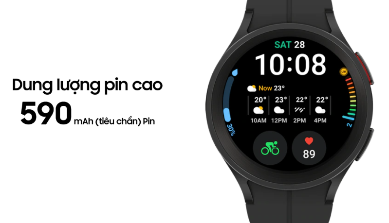 Samsung Galaxy Watch5 Pro LTE 45 mm Dung lượng pin cực bền