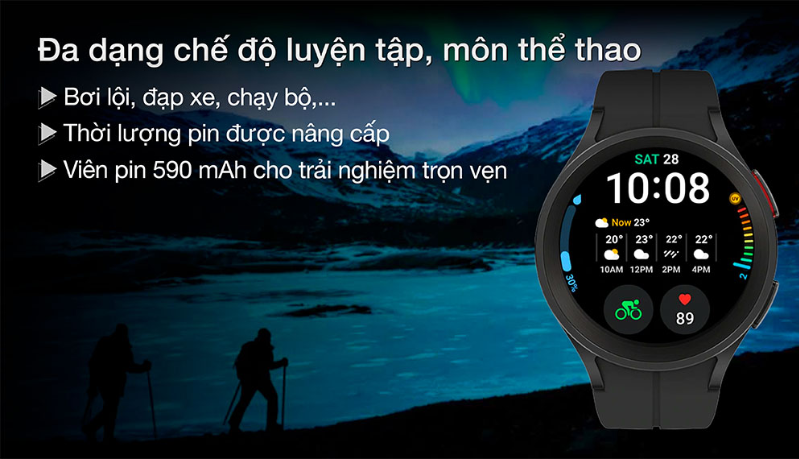 Samsung Galaxy Watch5 Pro LTE 45 mm Các tiện ích tập luyện thể dục thể thao