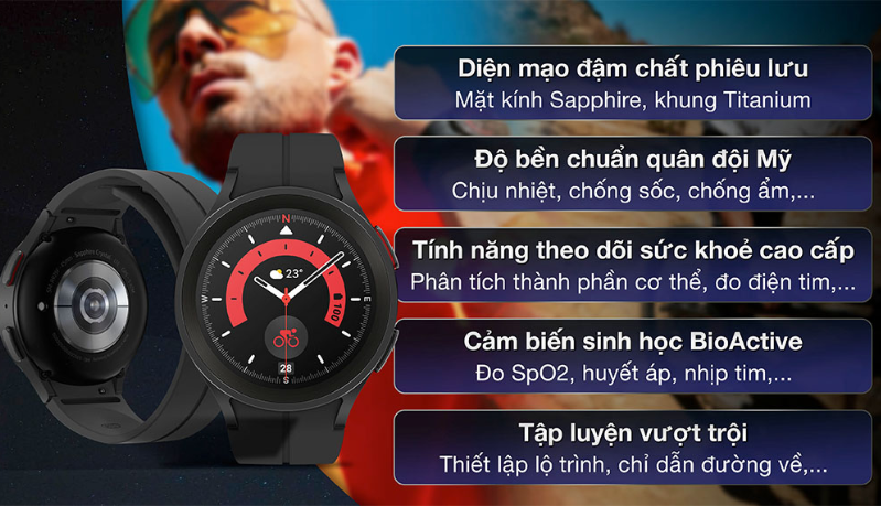 Samsung Galaxy Watch5 Pro LTE 45 mm Nâng cấp thêm nhiều tiện ích thú vị khác