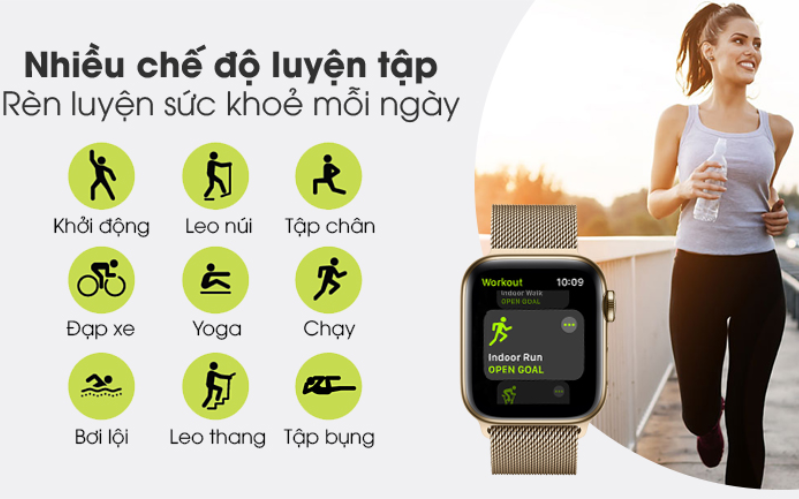 Apple Watch Series 6 44mm LTE Hỗ trợ thêm nhiều môn thể thao phổ biến