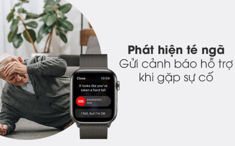 Apple Watch Series 6 44mm LTE Tính năng SOS khẩn cấp khi phát hiện té ngã
