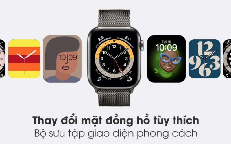 Apple Watch Series 6 44mm LTE Dễ dàng thay đổi mặt đồng hồ