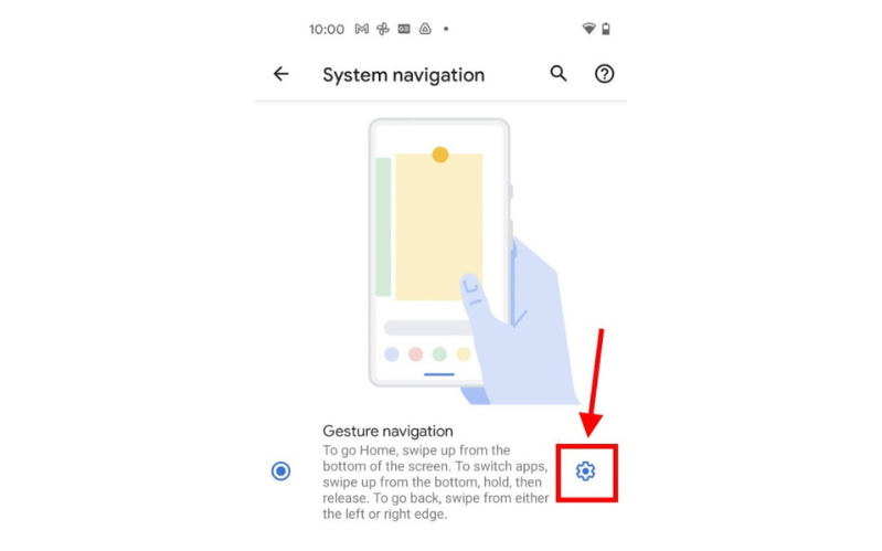 Android Bật tính năng điều hướng bằng cử chỉ