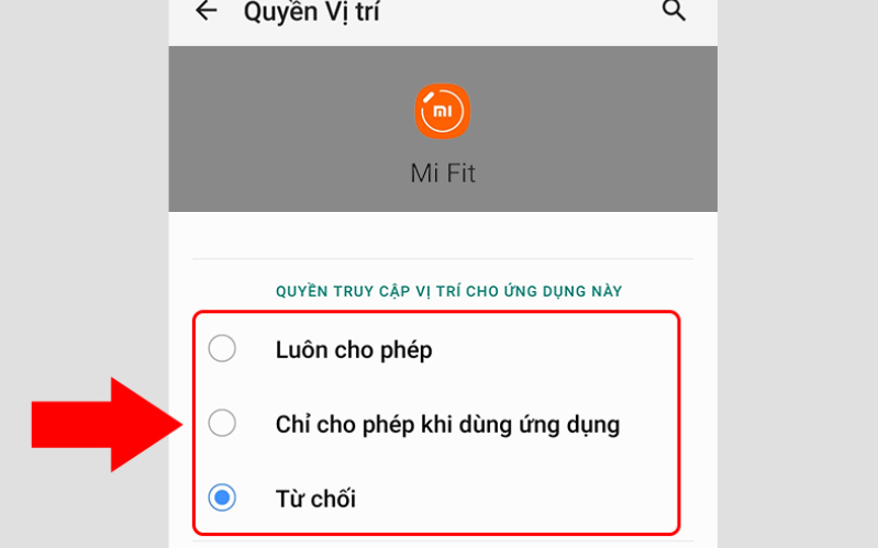 Tắt theo dõi vị trí ở các ứng dụng 