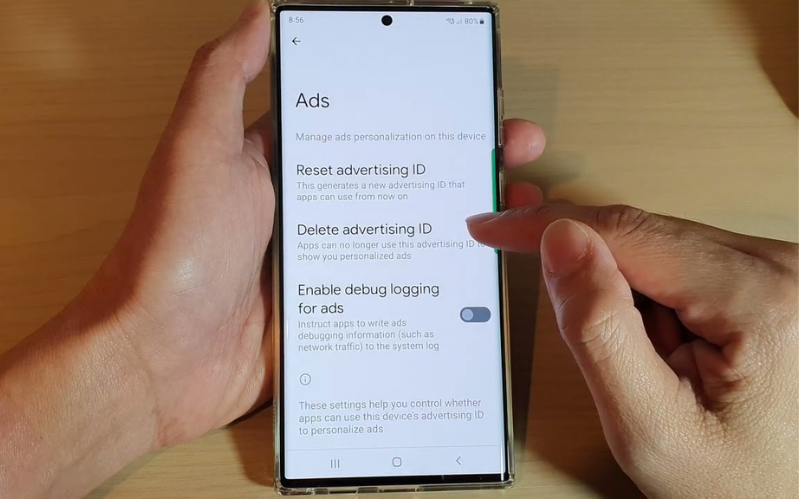 Android Tắt tính năng quản cáo