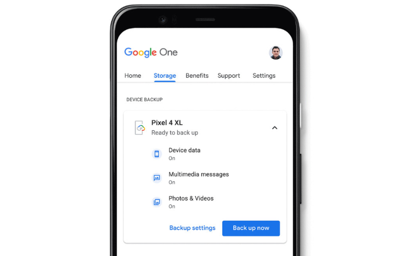 Bật tính năng sao lưu tự động 
