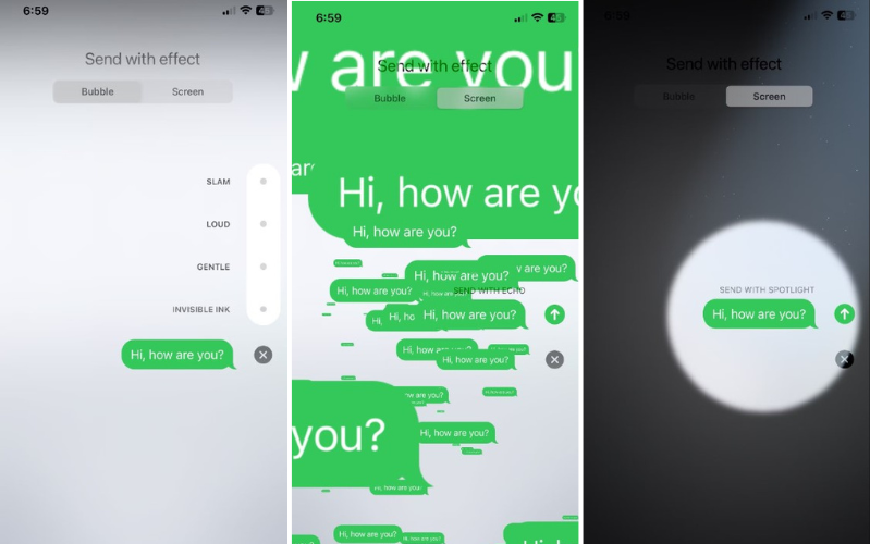 Tính năng iMessage ẩn cực thú vị trên iPhone Gửi tin nhắn có hiệu ứng