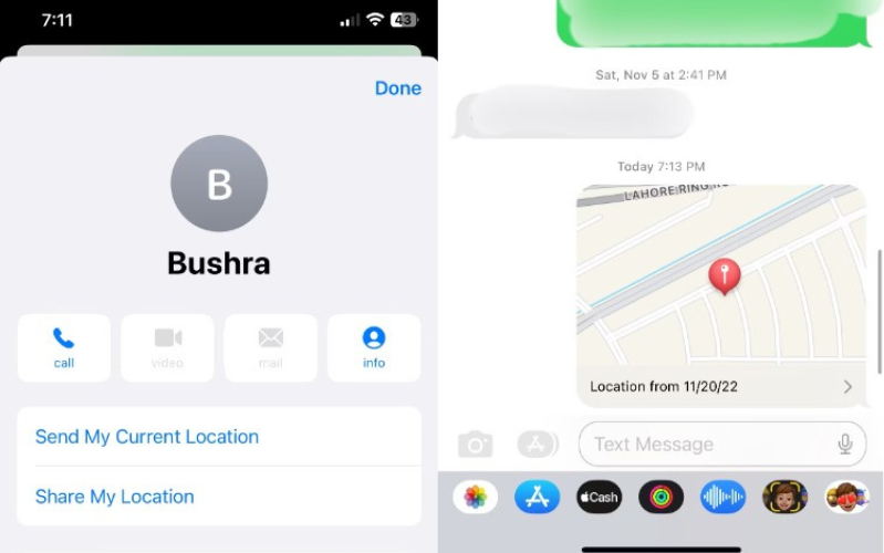Tính năng iMessage ẩn cực thú vị trên iPhone Chia sẻ Vị trí trong iMessage