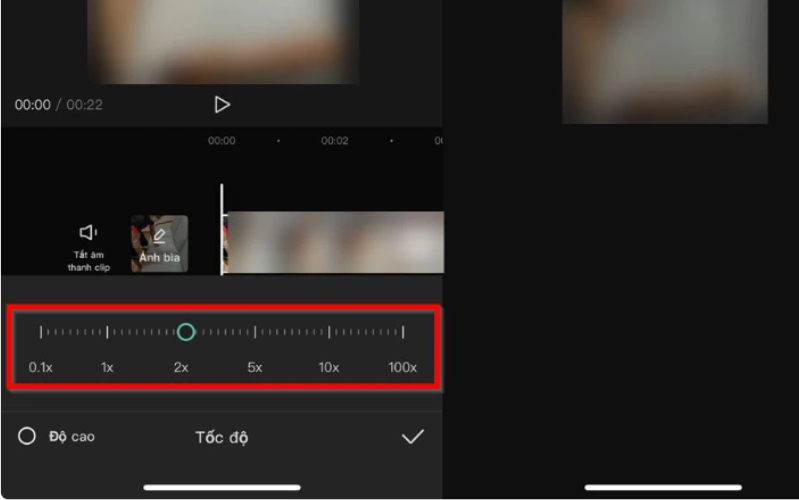 Tiếp theo, bạn muốn tua video nhanh tới mức nào thì chỉ cần kéo chọn mức độ phù hợp với mình