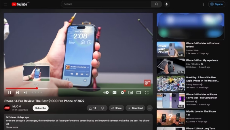 Tính năng tìm kiếm chính xác của YouTube Di chuyển con trỏ của bạn đến thanh tiến trình