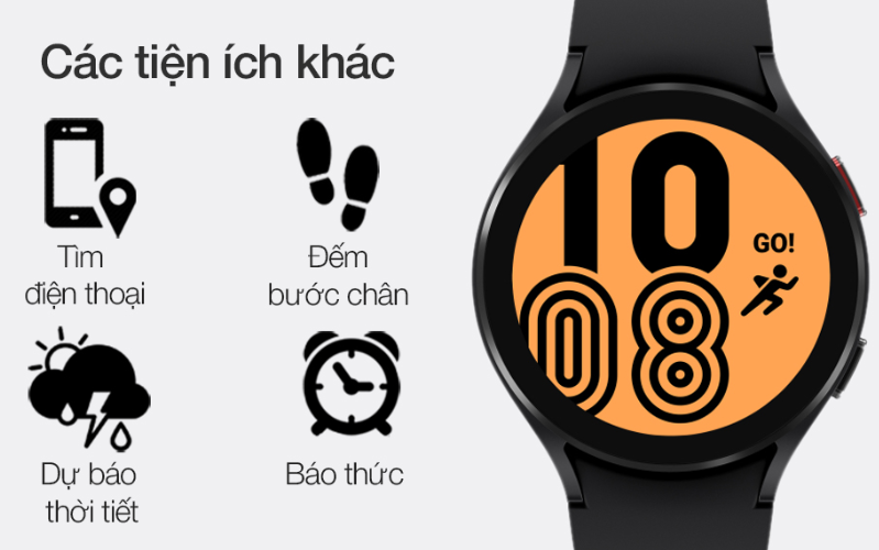 Samsung Galaxy Watch 4 44mm này hoàn thiện hơn với tính năng định vị GPS hiện đại và chính xác