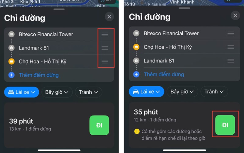 Cách thêm điểm dừng trong bản đồ trên iOS 16 Nhập thông tin về các điểm dừng bạn cần thêm