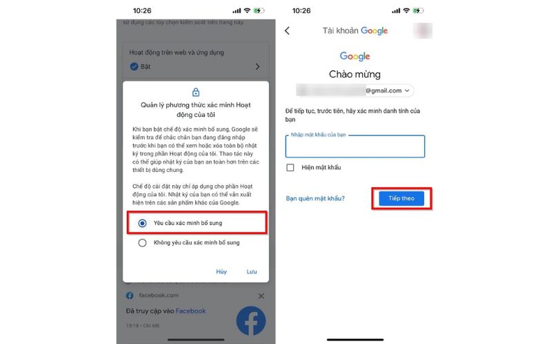 Bảo mật dữ liệu hoạt động Google