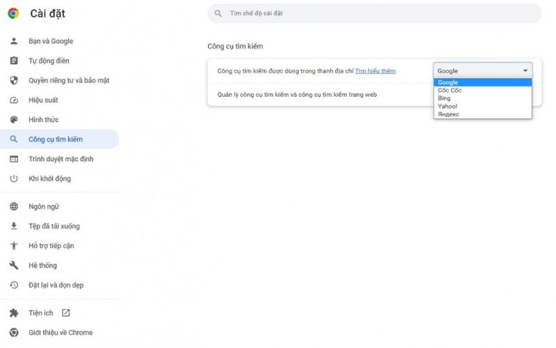 Thay đổi cài đặt trên Google Chrome Thay đổi cài đặt trên Google Chrome