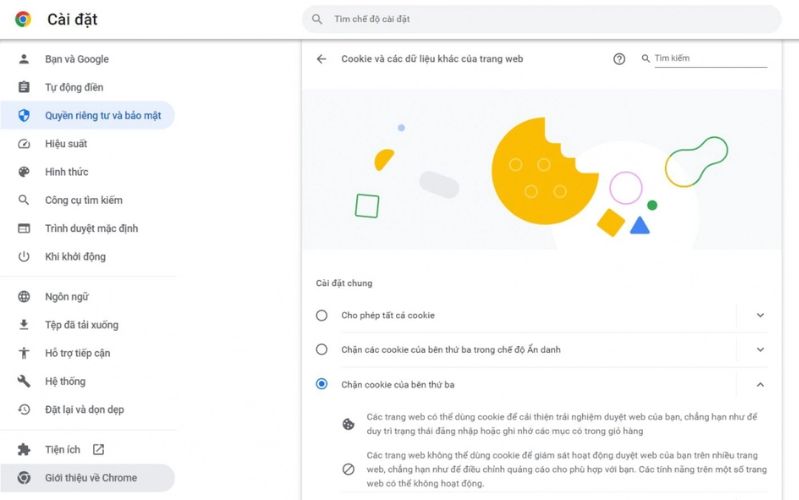 Thay đổi cài đặt trên Google Chrome Thay đổi cài đặt trên Google Chrome