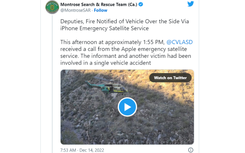 Chiếc ‌iPhone 14‌ trong xe đã phát hiện ra vụ tai nạn