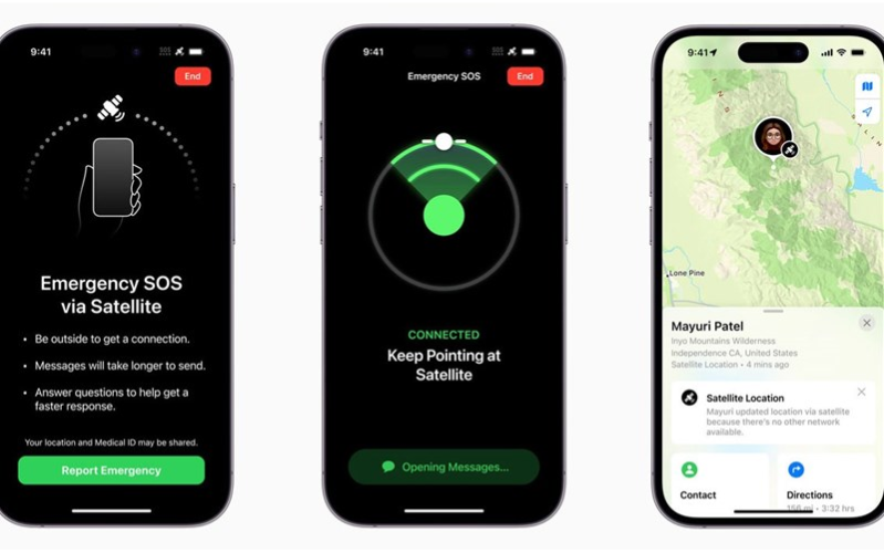 Nó đã cho biết vị trí chính xác của vợ để anh ấy có thể đến chỗ xảy ra sự cố ngay tức thời.