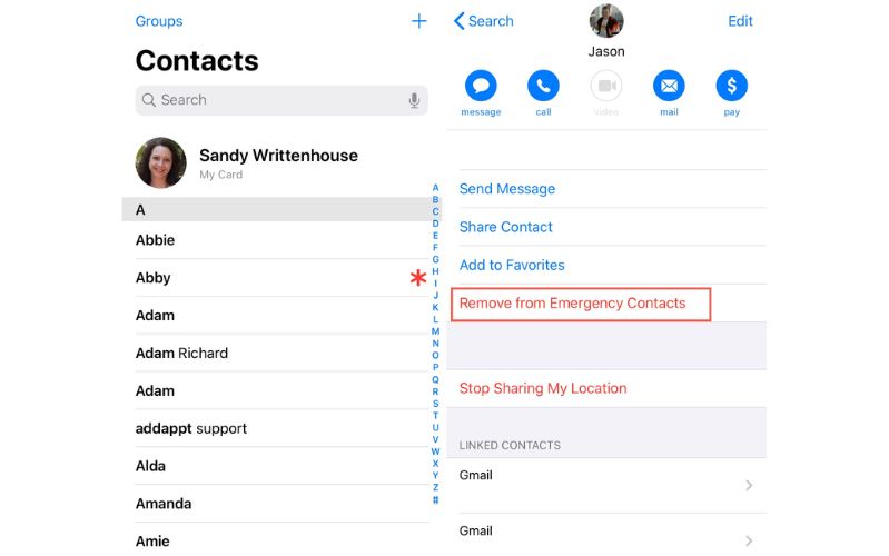 Danh bạ liên hệ khẩn cấp trên iOS 16