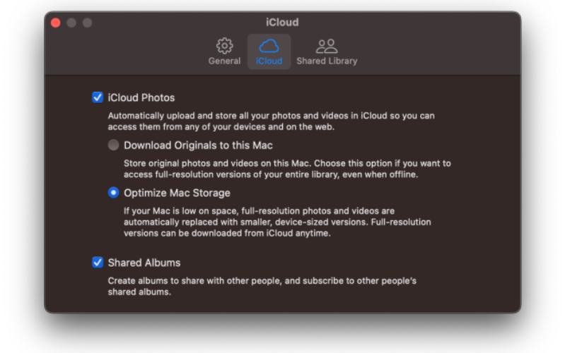 Day-la-cach-tai-phuong-tien-co-do-phan-giai-day-du-tu-iCloud-Photos ứng dụng Ảnh sẽ xóa phiên bản cục bộ của ảnh và video khỏi thiết bị của bạn để tiết kiệm bộ nhớ