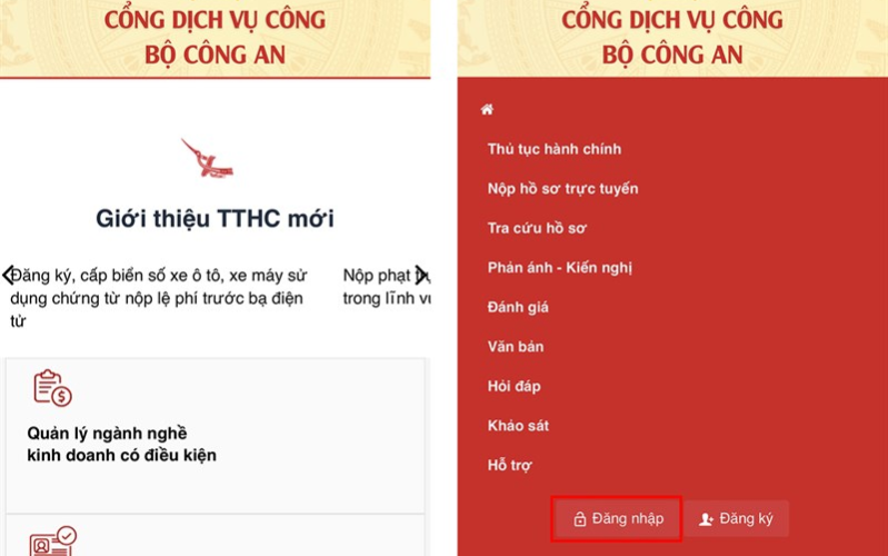 cách đăng ký giấy xác nhận thông tin cư trú dùng thay thế Bạn truy cập vào Cổng Dịch vụ công Bộ Công An