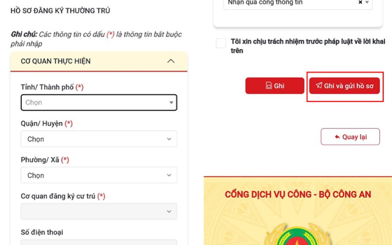 cách đăng ký giấy xác nhận thông tin cư trú dùng thay thế bạn điền lần lượt điền đầy đủ thông tin chính xác vào các mục có sẵn