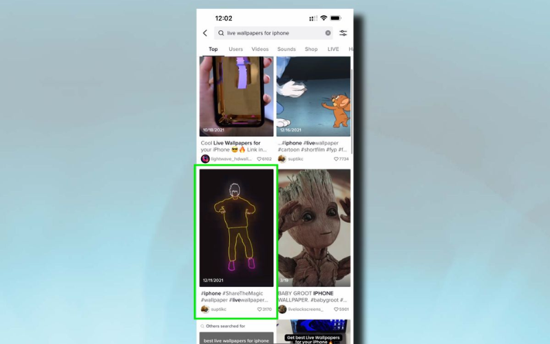 Mẹo dùng video TikTok đặt thành màn hình khoá trên iPhone