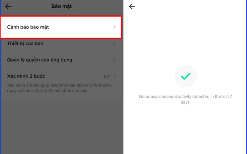 Nâng cao bảo mật TikTok TikTok có một tính năng cho phép bạn phát hiện các hoạt động bất thường với tài khoản của mình chỉ với một cái chạm