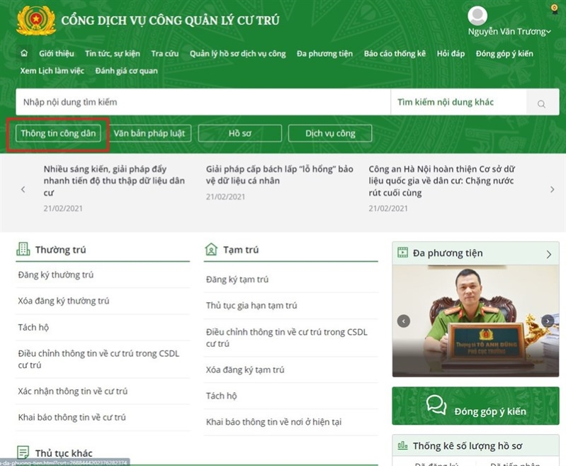 nhấp vào ô bên phải chọn tên của bạn