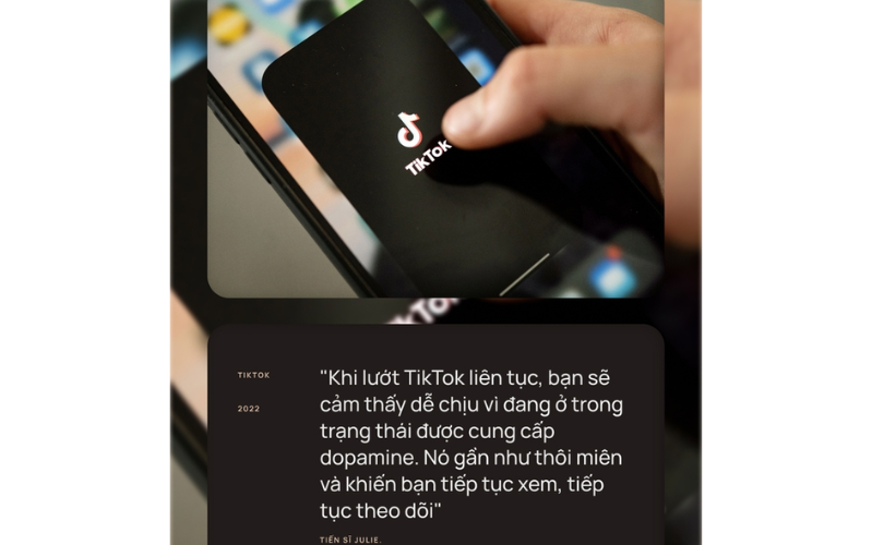 Sự ảnh hưởng tiêu cực của Tiktok Khi xem tiktok quá nhiều, bạn sẽ thích thú, hài lòng với các video ngắn