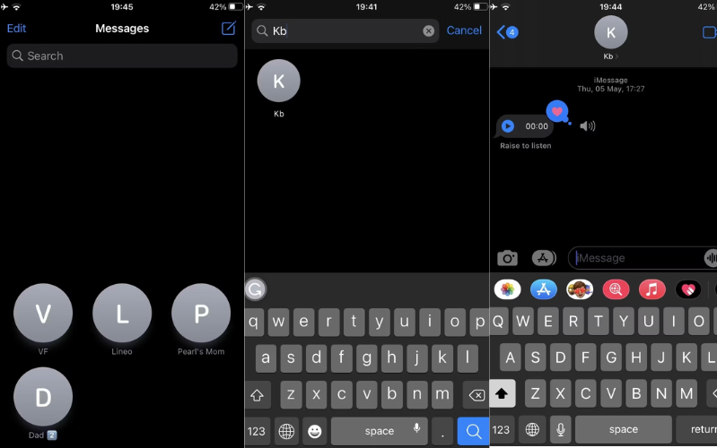 Mở cuộc trò chuyện mà bạn muốn gửi tin nhắn viết tay hoặc soạn tin nhắn mới và chọn người nhận