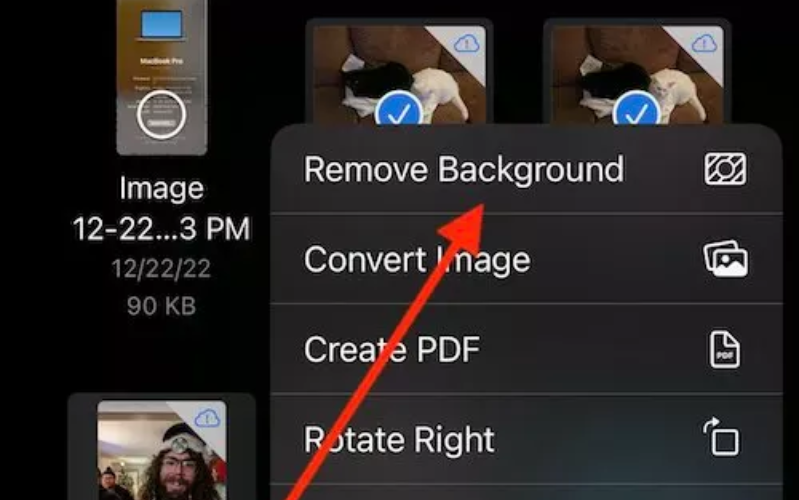 Xóa phông ảnh nhiều ảnh cùng lúc trên iOS 16 Nhấn vào Remove Background. sau đó nhấn Done.