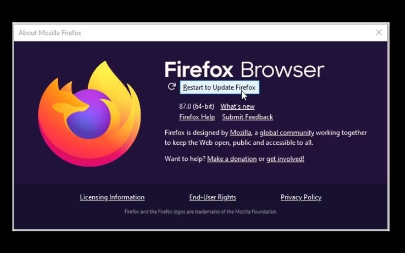 Khắc phục sự cố không thể phát video trên google drive Cách cập nhật FireFox