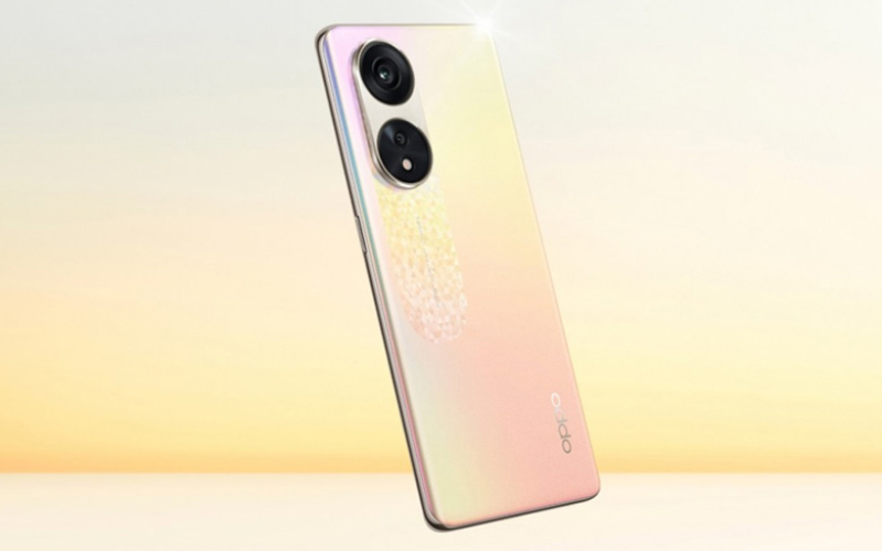OPPO Reno8 T 5G thiết kế mặt lưng theo kiểu phối màu gradient cực kỳ thu hút và sang trọng