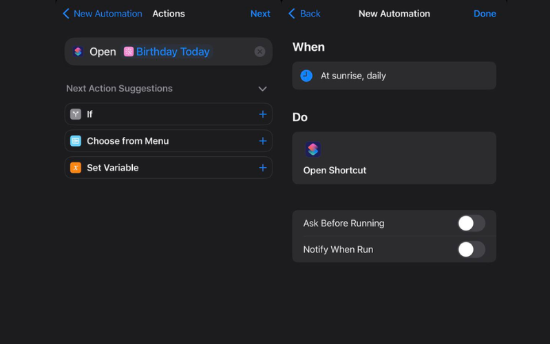 tính năng tự động chúc mừng sinh nhật bằng phịm tắt cực đơn giản
