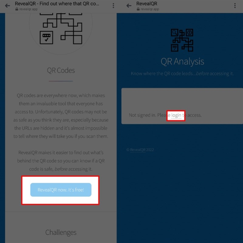 Khi bạn đã truy cập thành công vào trang web, tiếp tục nhấp vào hộp Hiển thị mã QR