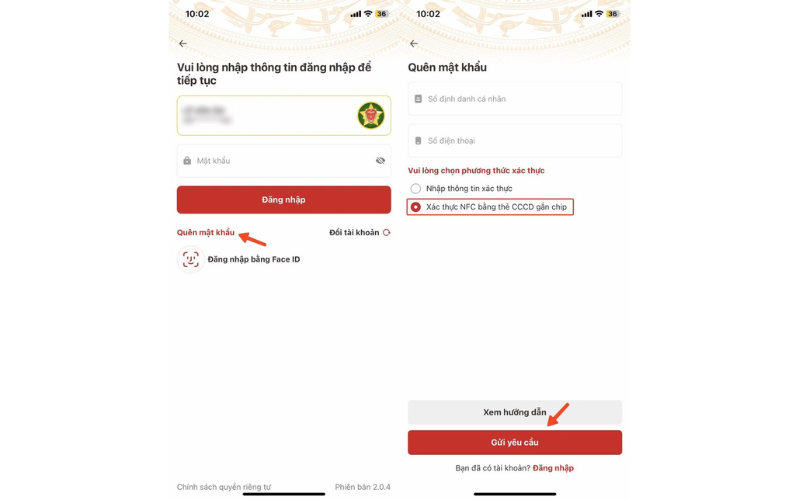 Cách lấy lại mật khẩu VNeID bằng CCCD gắn chip Cách lấy lại mật khẩu VNeID bằng CCCD gắn chip