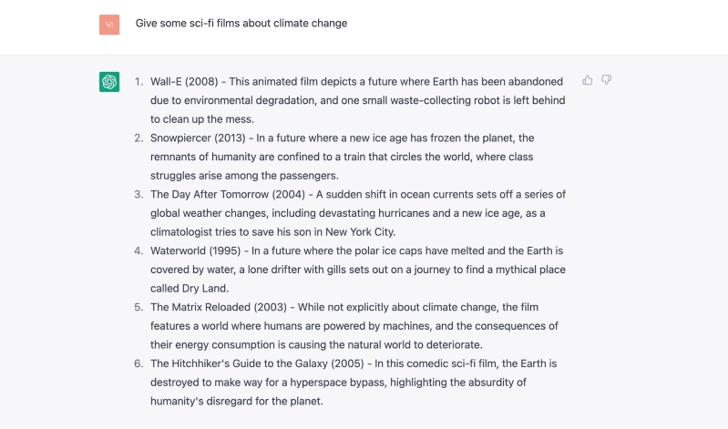 13 công việc ChatGPT có thể làm tốt Đề xuất phim và nhạc dựa trên sở thích của bạn